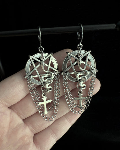 Venomous Pentagram earrings