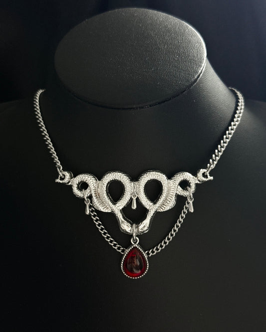 TWIN SERPENT NECKLACE